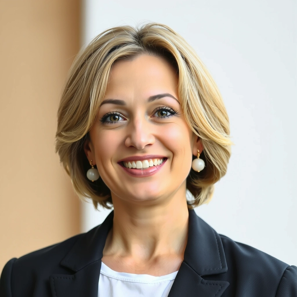 Porträt einer lächelnden Frau mittleren Alters